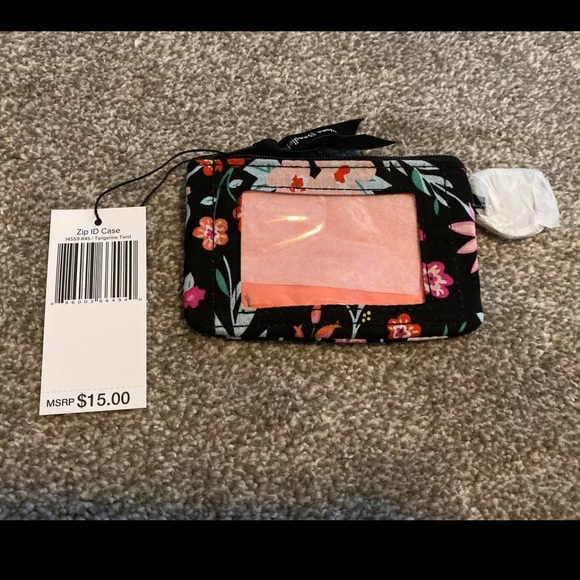 Set of 2 Vera Bradley zip ID wallets- “Tangerine Twist” & “Toucan Party”Black - Picture 2 of 9